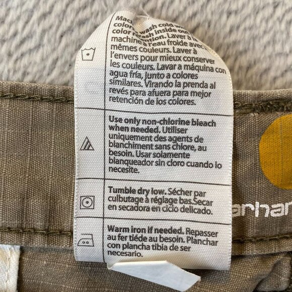 Carhartt Mens Pants 40x32 Relaxed Straight Fit Khaki 100% Cotton - Picture 8 of 13